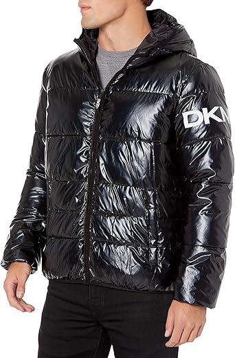 dkny logo puffer jacket