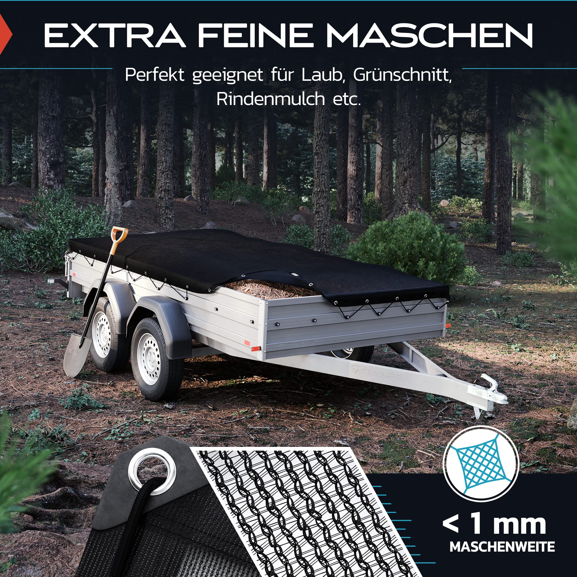 RETE FERMAPACCHI CON ELASTICO TENDITORE CON 4 GANCI 60x60 cm