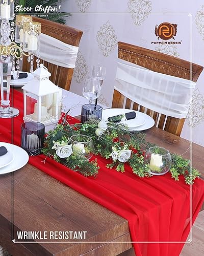 Miniatura 5 de Parfair Desssin - Decoraciones de cumpleaños bohemias, centros de mesa de baby shower, para niñas, camino de mesa de boda de 120 pulgadas de largo,