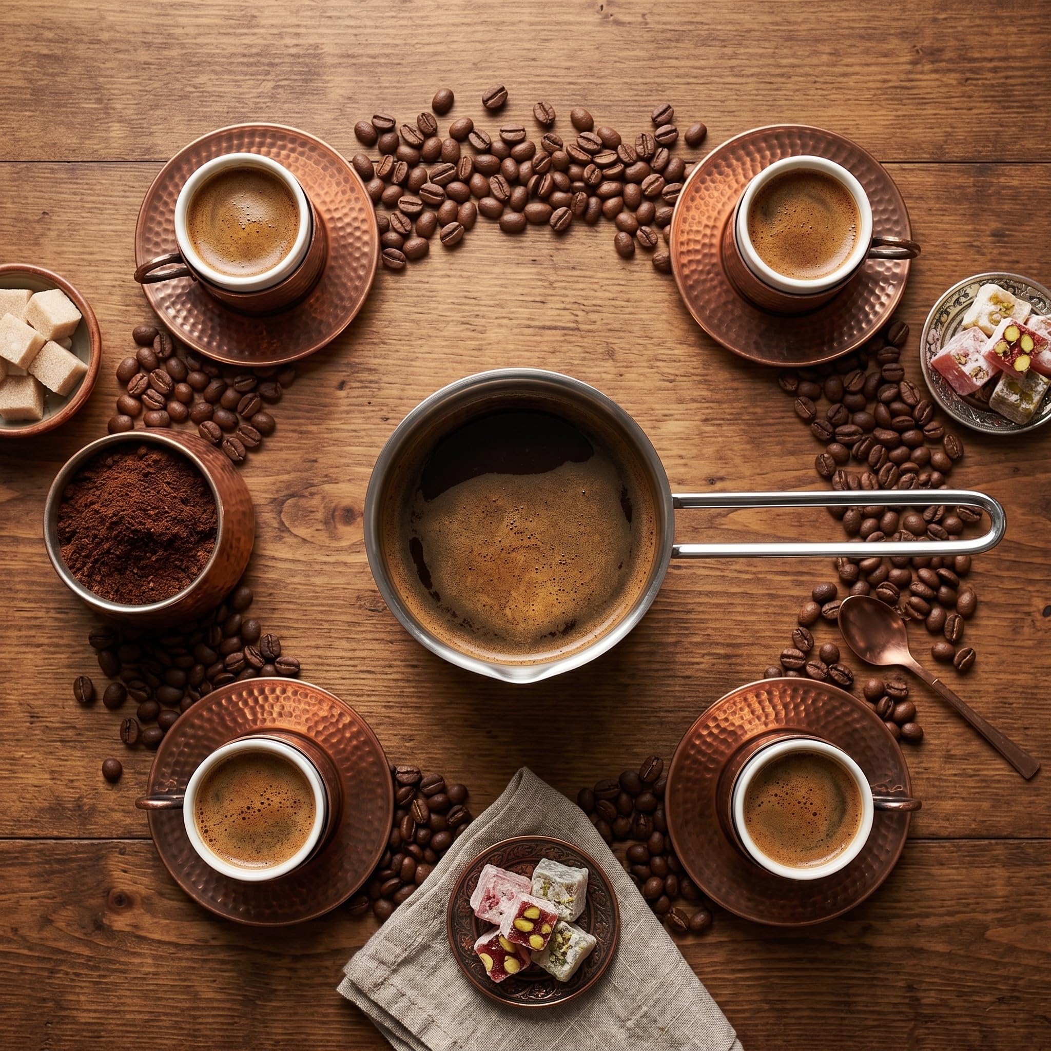 ROSMARINO Teiera per moka a induzione, in acciaio inox, 1225 ml, modello 2025, moderna caffettiera turca Cezve con fondo in acciaio a 3 strati (1225 ml)