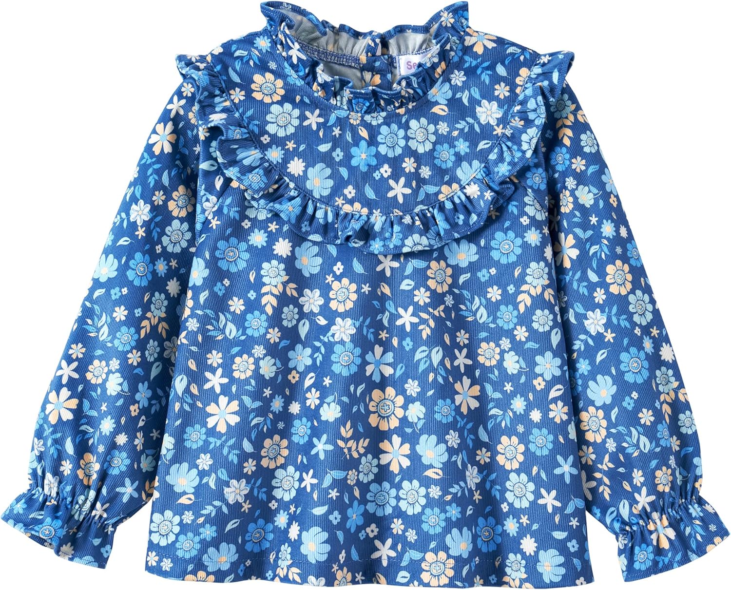 Toddler Little Girls Floral Ruffle Micro Corduroy Blouse Cute Shirt Top Size 2T-6T : Clothing, Shoes & Jewelry