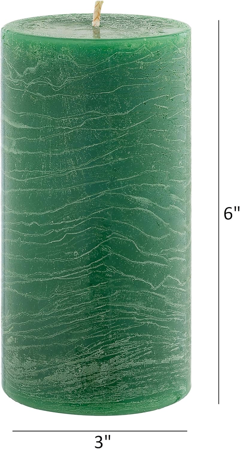 Unscented 3x6 Tall Pillar Candles – Set of 3 Hand Poured Wax Candles | Smokeless, Clean Burning Décor for Home, Weddings, Church, Events | Black : Home & Kitchen