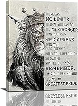 لوحة فنية جدارية قماشية تحفيزية بتصميم الأسد الملك من بينيب عصرية مؤطرة ديكور منزلي للمكتب وغرفة النوم المعيشة 40×60 سم متعدد الألوان