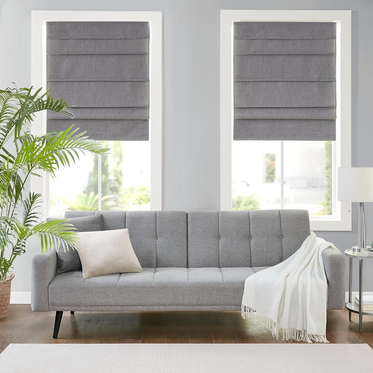 Madison Park Cordless Roman Shades Total Blackout Blinds