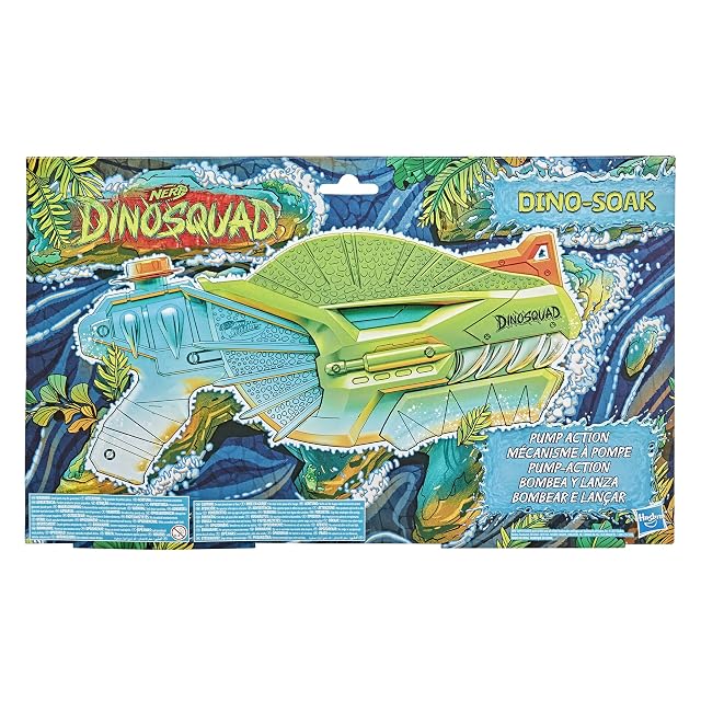 Foto 5 de 5 de Lanzador Nerf Super Soaker DinoSquad Dino-Soak. Lanzamiento por Bombeo para Juegos con Agua al Aire Libre…