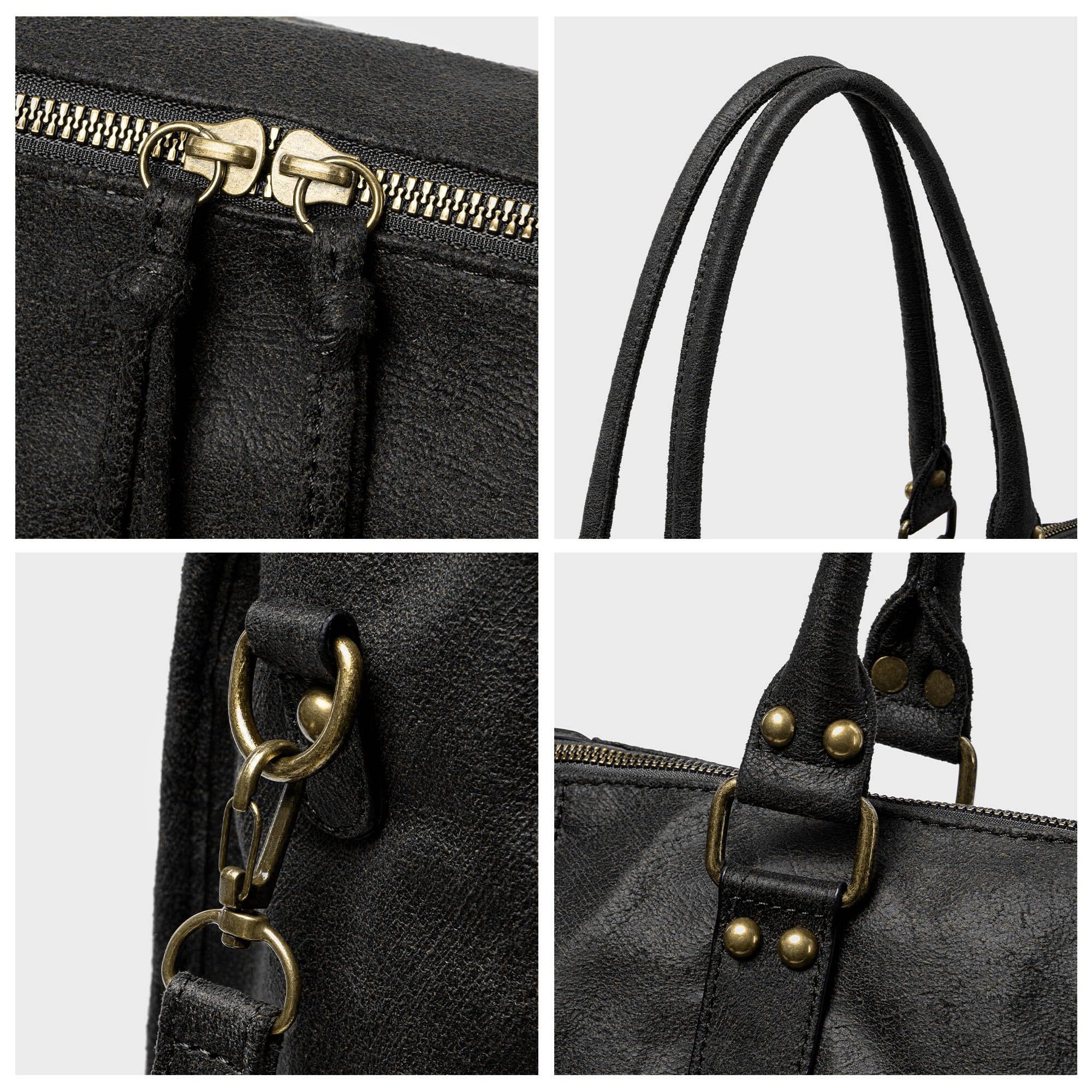 David Jones - Damen Shopper Wildleder, Große Handtasche Vintage A4