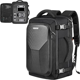 Expandable Mini 5 Pro Case, Carry On Bag for DJI RC 2/RC-N3 Controller | Fits 17.3 Inch Laptop, Large Capacity, Travel Drone Carrying Case, for Fly More Combo
