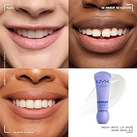 NYX PROFESSIONAL MAKEUP Smushy Matte Lip Balm, Tinted Lip Moisturizer with Soft, Matte Finish - Sugar Smush (Transparent)