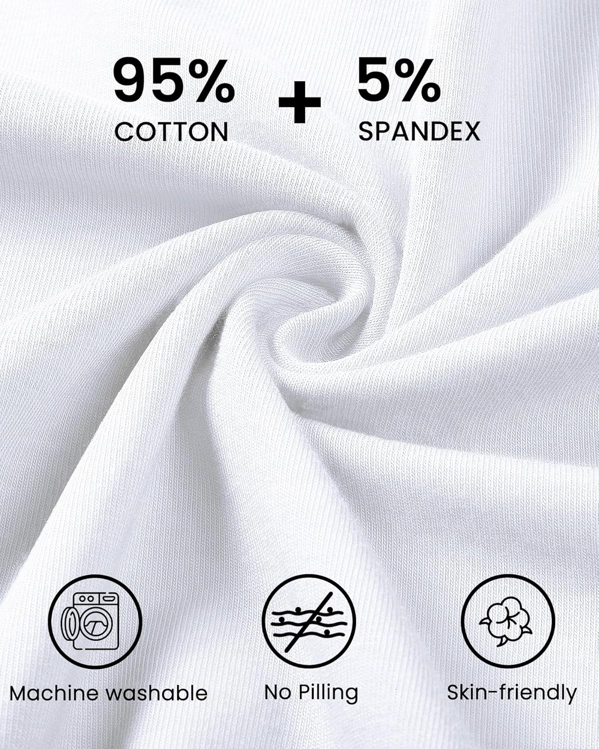 3 Pack Boys Long Sleeve Shirts Girls Cotton Crewneck T-Shirts Kids Basic Soft Long Sleeve Tees Top 5-13 Years - Image 6