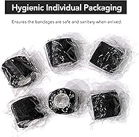 Vista 5 de RISEN Vendaje Cohesivo 2" x 5 Yardas, 6 Rollos, Vendaje Autoadherente Cinta Médica, Gasa de Primeros Auxilios Adhesiva Flexible Transpirable Ideal