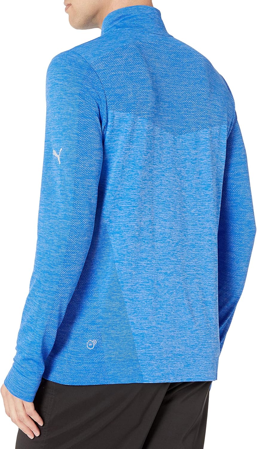 pumagolf Men's 2018 Evoknit Seamless 1/4 Zip Outwear, Electric Blue Lemonade, Small