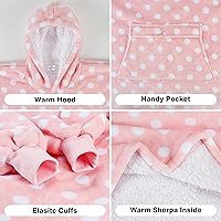 Vista 25 de Catalonia Blanket Hoodie for Kids, Oversized Wearable Sherpa Sweatshirt Pullover for Teens Youth, Gift Idea