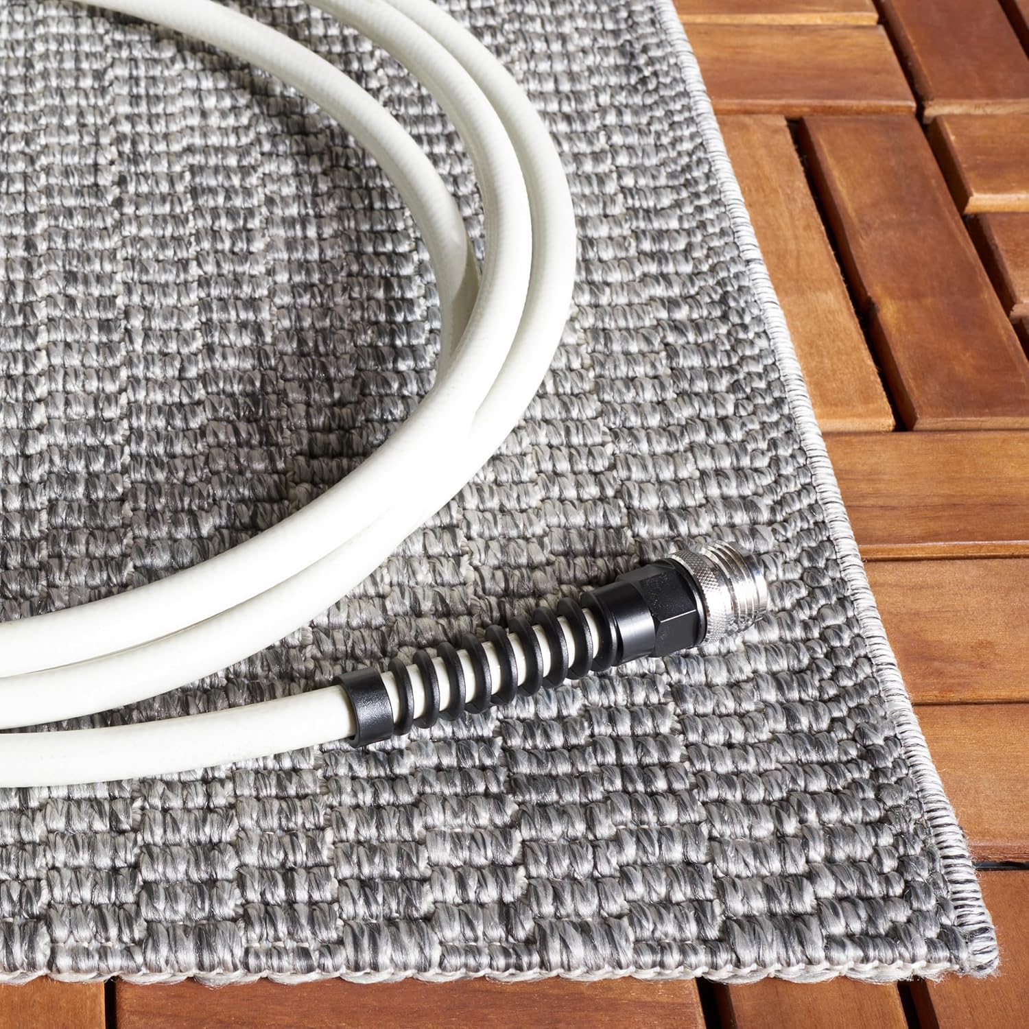 SAFAVIEH Washable Rug Outdoor Sisal All-Weather Collection - 2'2" x 8' Runner, Dark Grey, Non-Shedding & Easy to Clean, Ideal for Patio, Backyard, Mudroom (SAW420F)
