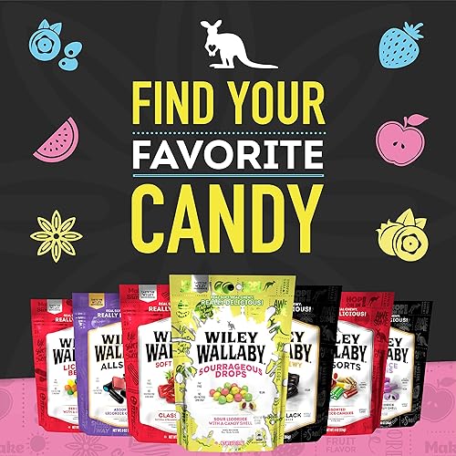 Miniatura 5 de Wiley Wallaby Allsorts Gourmet - Caramelos de regaliz surtidos suaves y masticables de 8 onzas (paquete de 2)