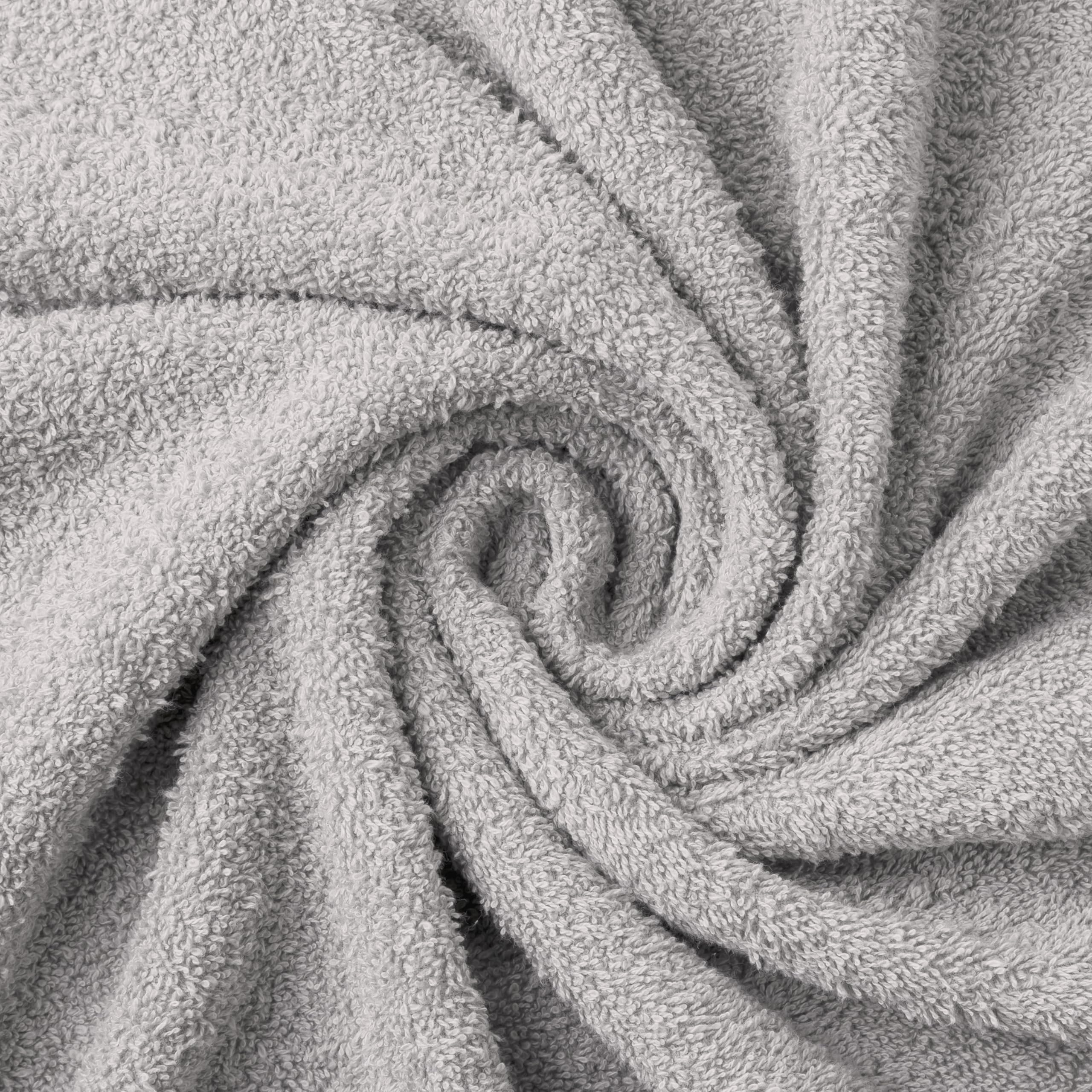 Todocama - Set di 12 asciugamani (30 x 30 cm) 100% cotone morbido e assorbente, 550 gsm premium, (grigio chiaro) - 3
