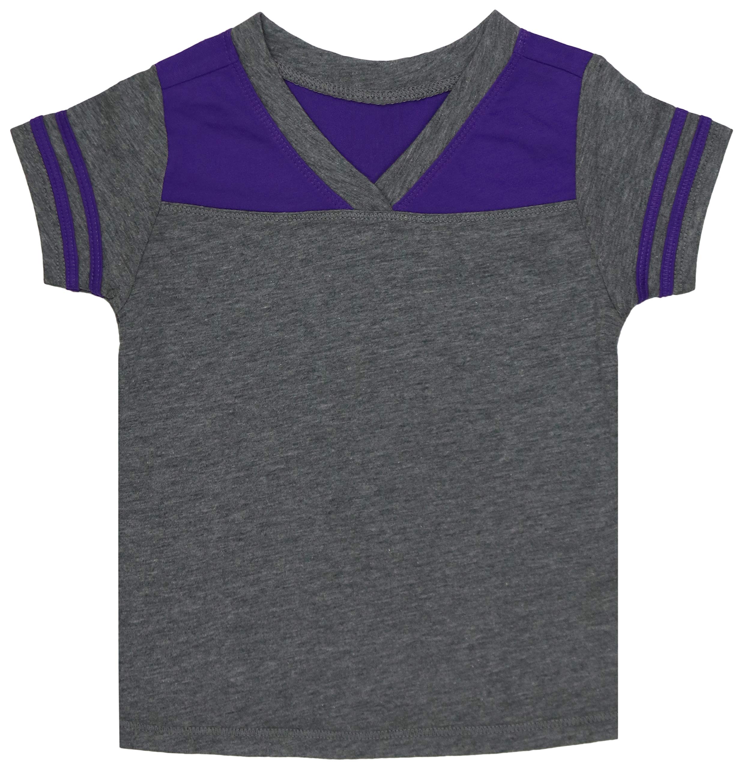 ToBeInStyle Kids Boys Girls Cotton Jersey Contrast Raglan V-Neck Tee T-Shirts
