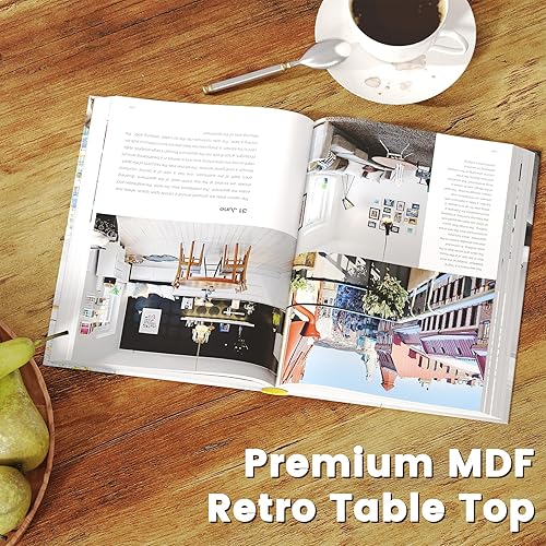 Miniatura 18 de Bigbiglife Juego de 3 mesas de centro para sala de estar, mesa auxiliar industrial de diseño X y 2 mesas auxiliares, juego de mesa de sala de estar