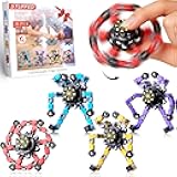 Transformable Fidget Spinners Toys for Kids, 4 Pcs Sensory Toys for Adults Teens with Autism Anxiety Stress Relief Gifts