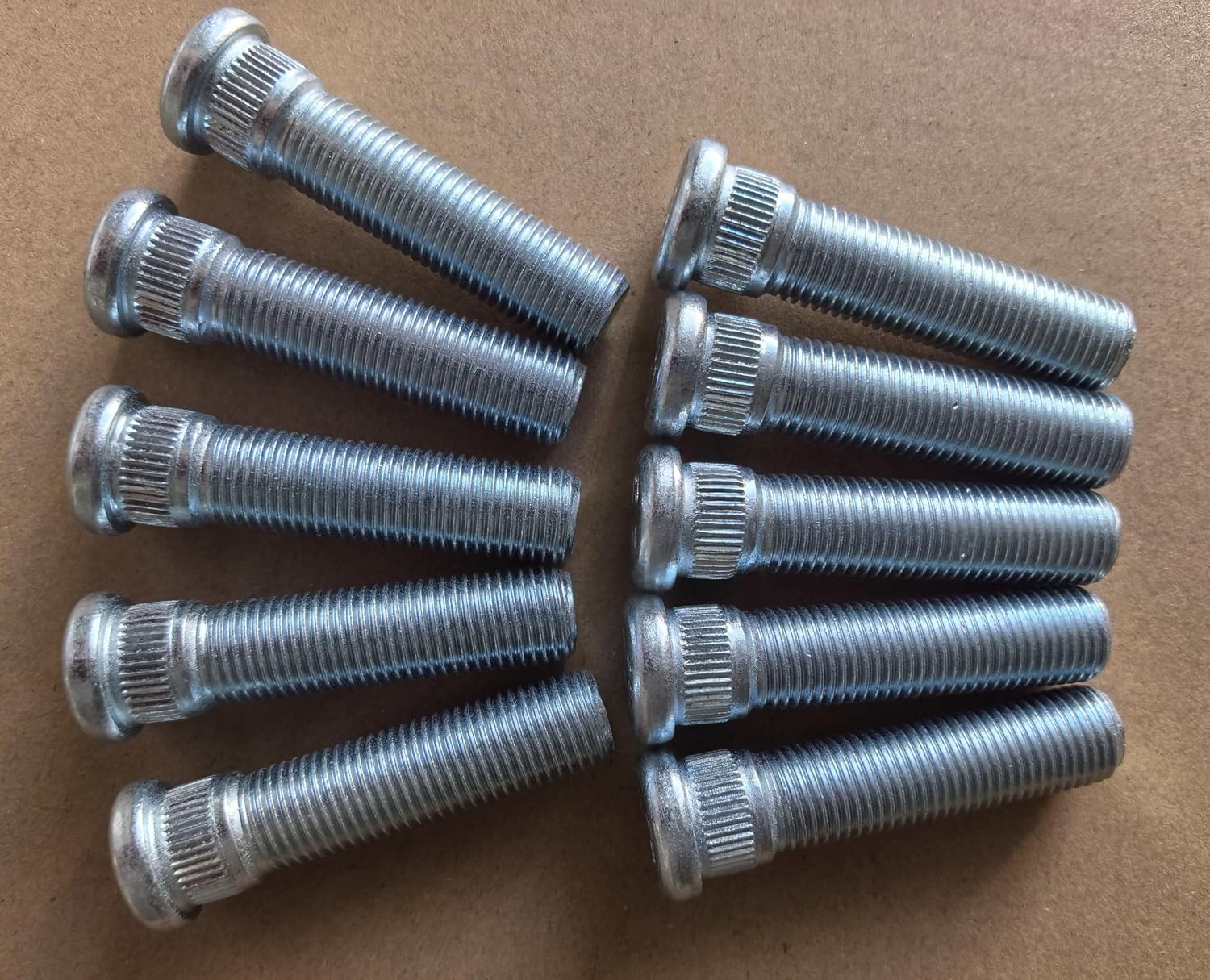 10pcs Wheel Studs M14x1.5 Lug Stud 610-004 16mm Knurl, 59.8mm Length Replacement for 2015-2024 Ford Expedition F150 Lobo, 22-24 Bronco, Lincoln Mark LT Navigator