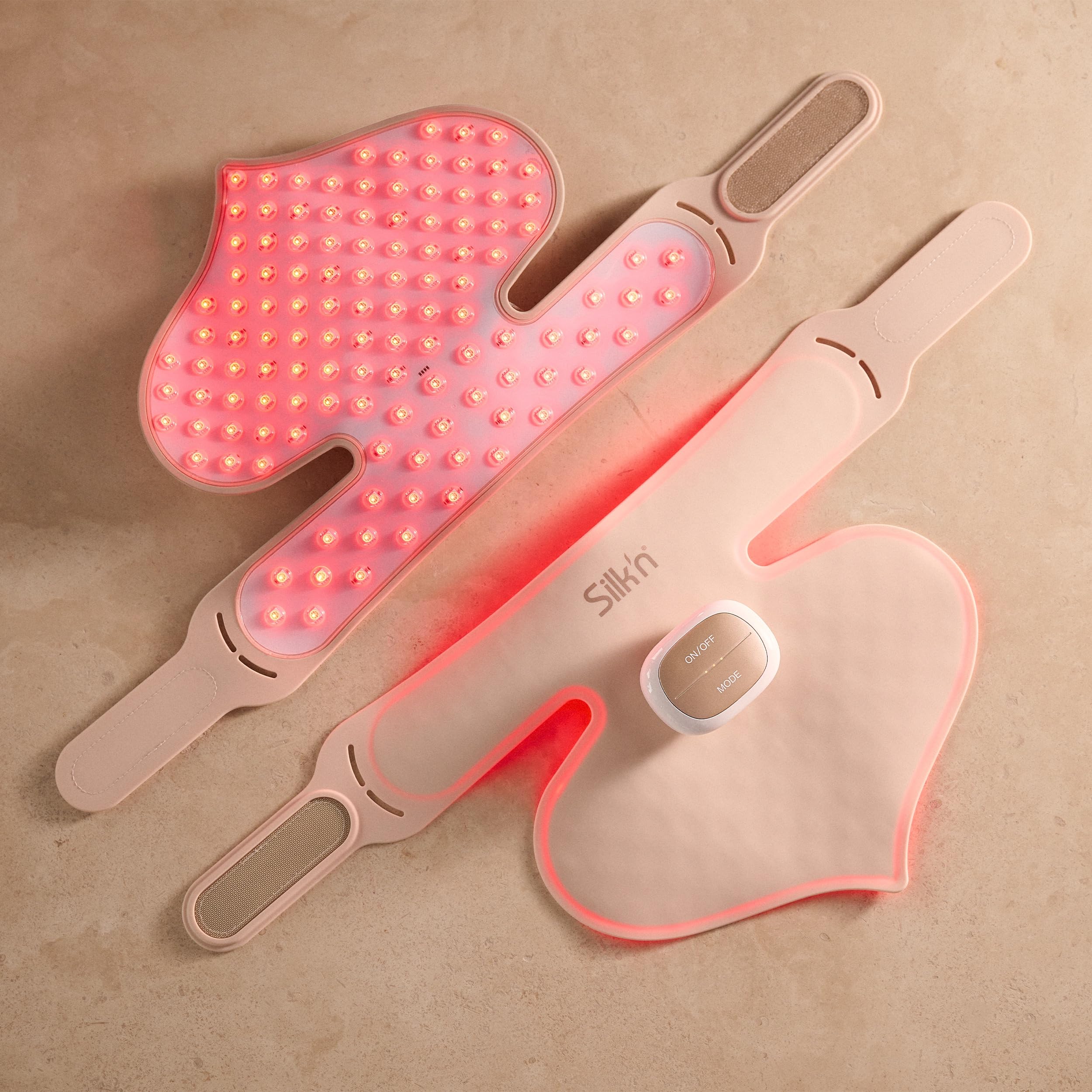 Silk'n Mascherina a LED per petto con luce rossa, senza fili, per collo asciutto e danneggiato, colore: rosa