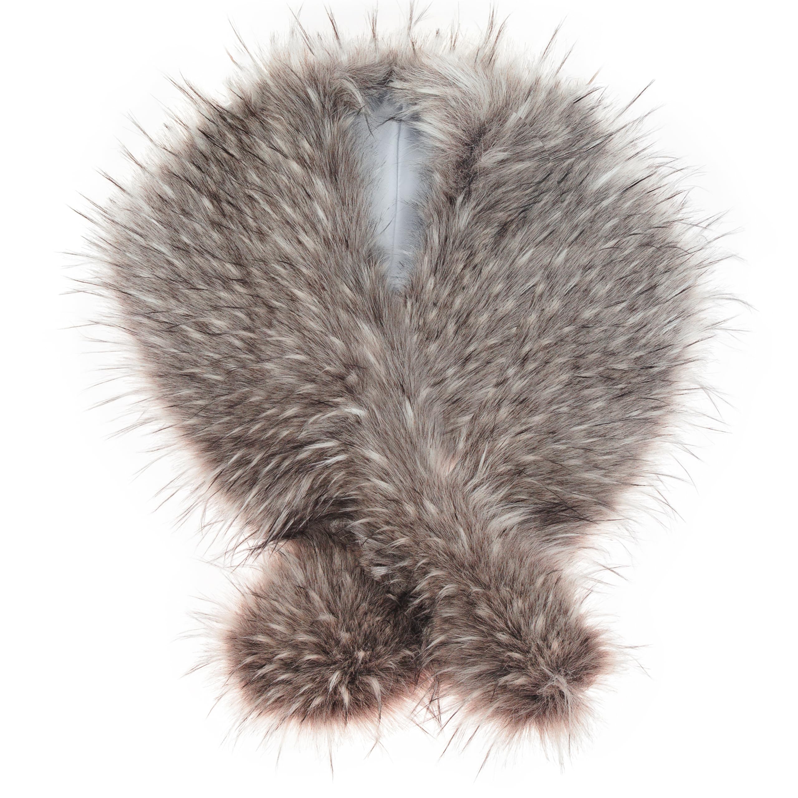 Futrzane Classic Shawl - Faux Fur Stoles Wraps for Women - Large Fake Fur Scarf (Ash Classic)
