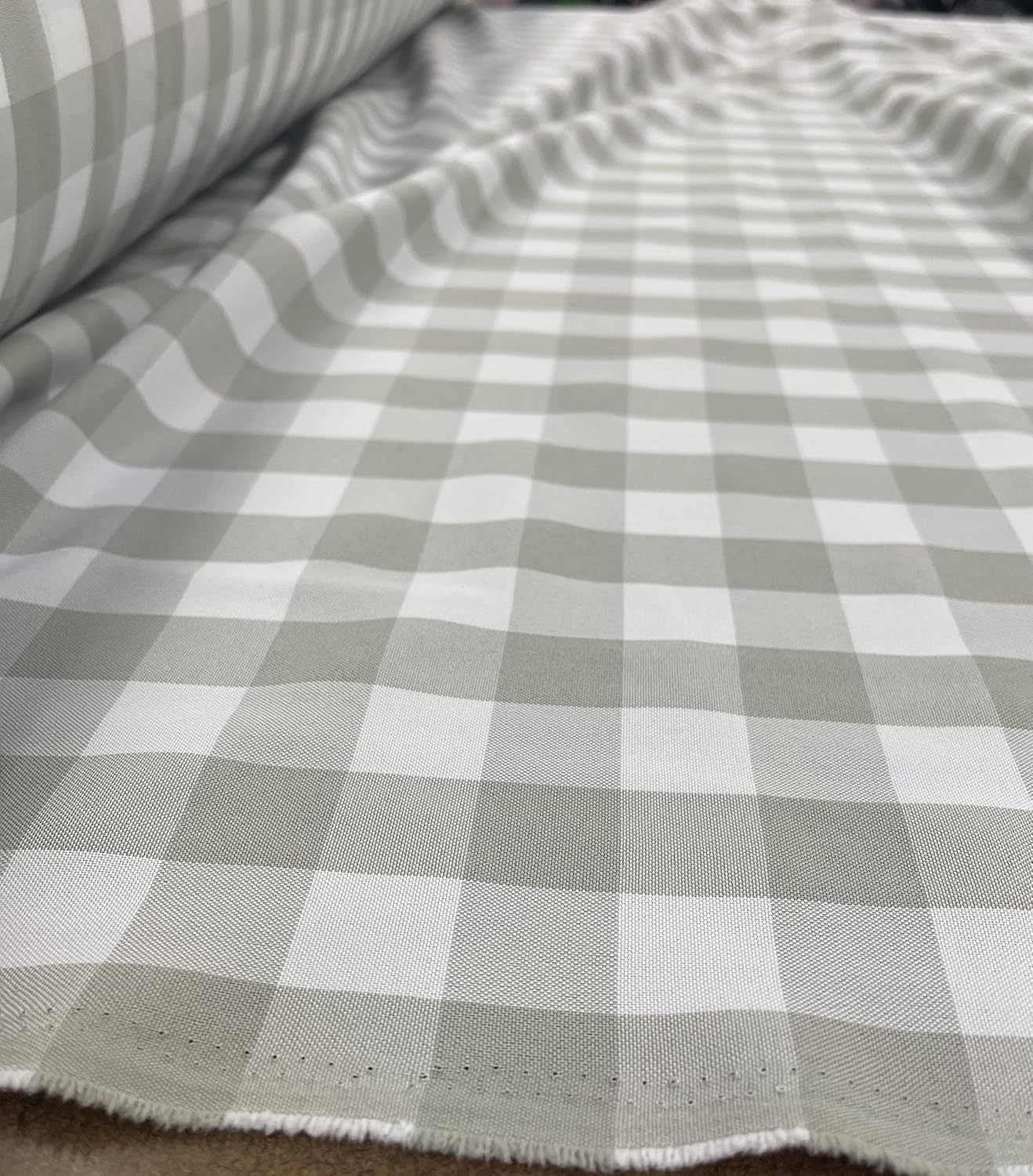 1" Checkered Gingham PolyPoplin Fabric by The Yard - 60 Inch Wide for Sewing, Quilting, Tablecloths, Curtains, Apparel, Crafting, DIY Projects