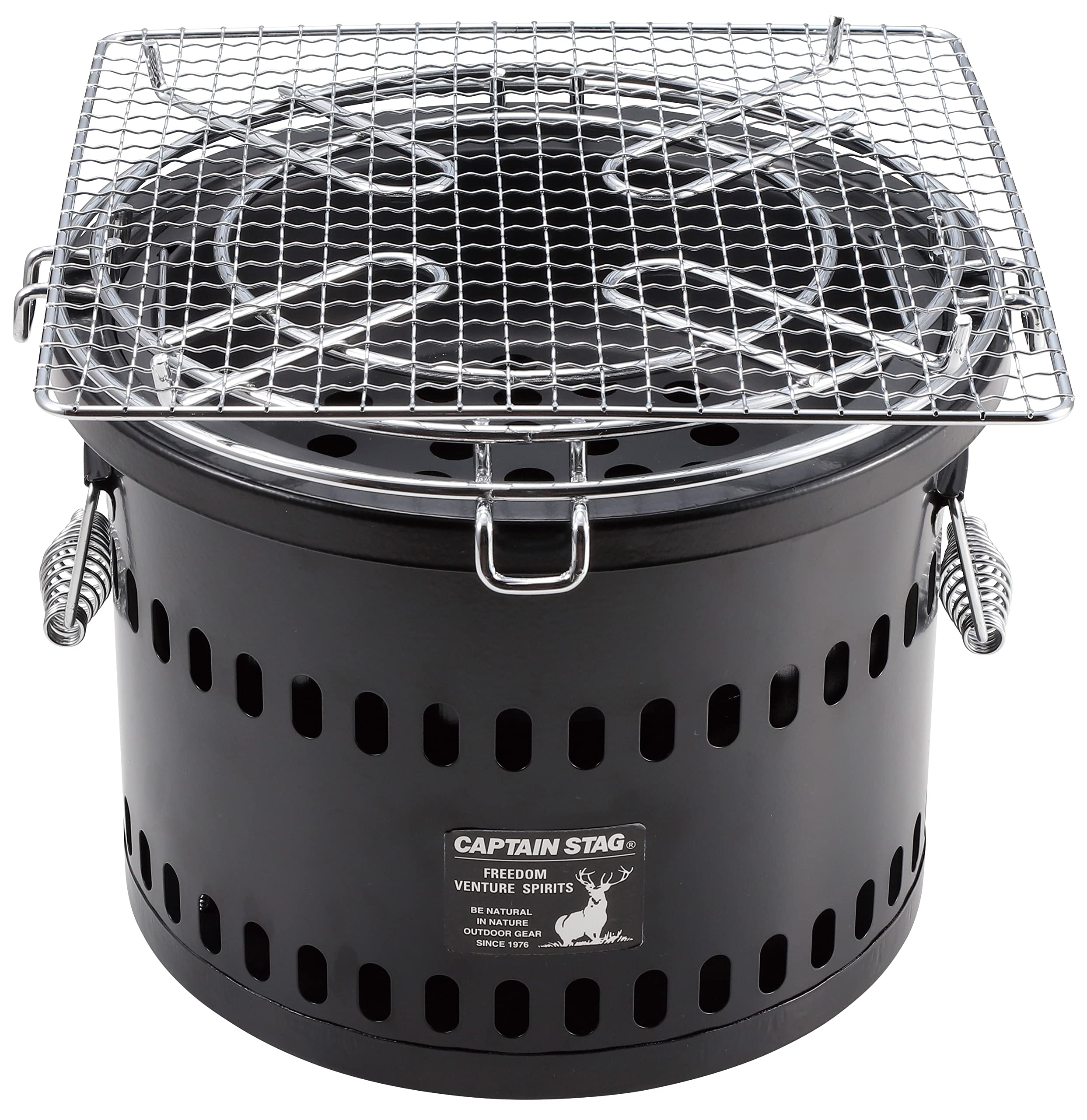 キャプテンスタッグ(CAPTAIN STAG) 七輪 炭焼き名人 万能七輪 ポータブル 水冷式七輪 収納ケース 七輪収納ケース ループ付 ポケット付【グリーン/ブラック/オリーブ】 M-6482/UG-89/UG-90/UG-3309/UG-3310