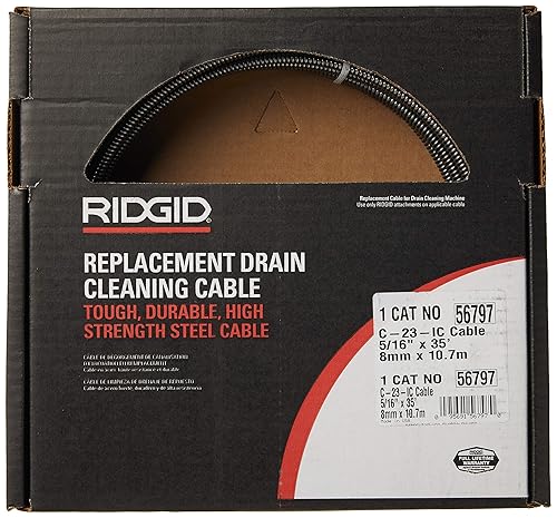 Miniatura 2 de Ridgid -56797 Cable de limpieza de drenaje, 516 pulgadas x 35 pies