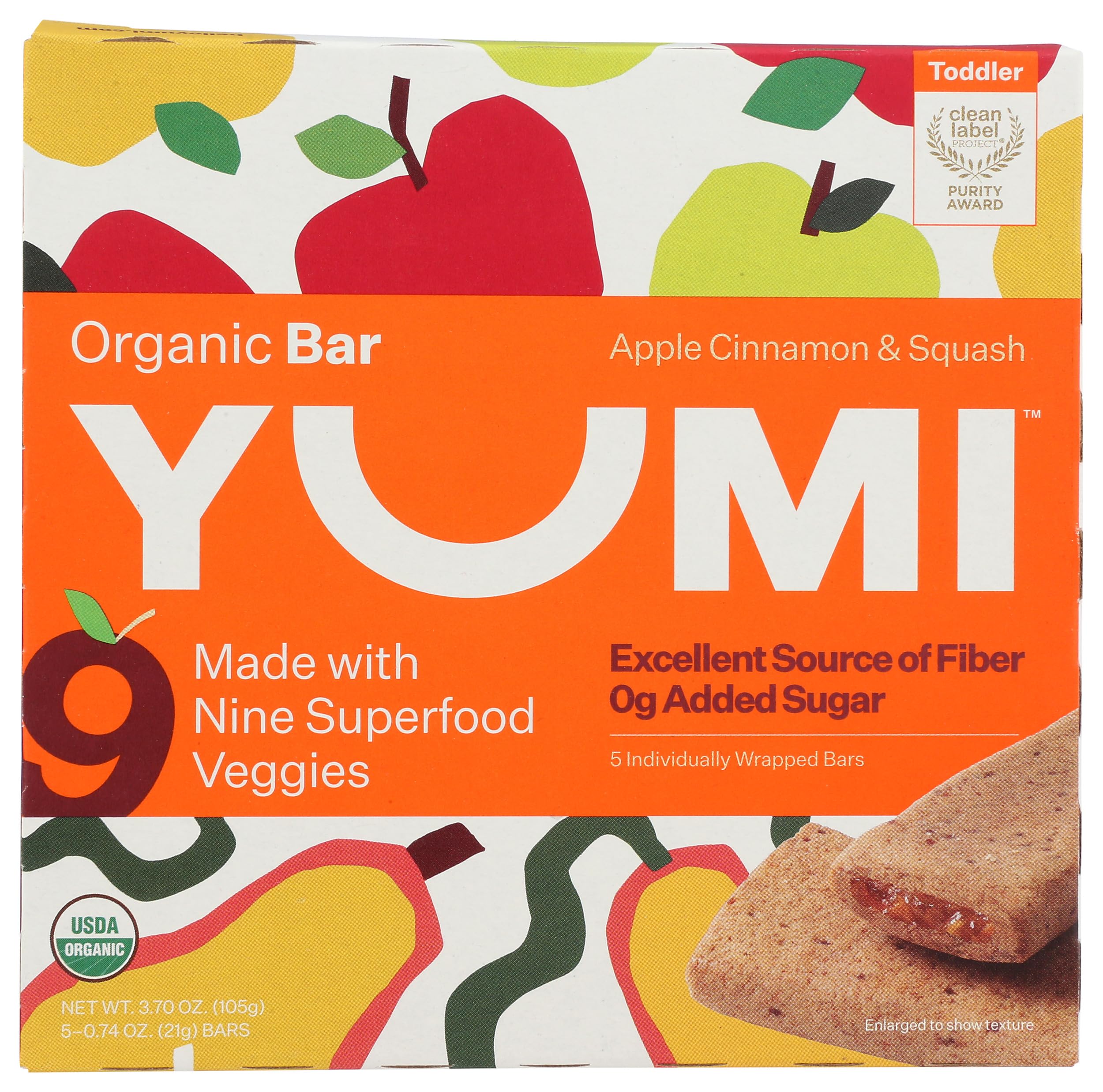yumi♡ラムサーモン500g+ラムベニソン100g Amazon.com: Yumi, Bars Toddler Apple Cinnamon Squash Organic, 3.7
