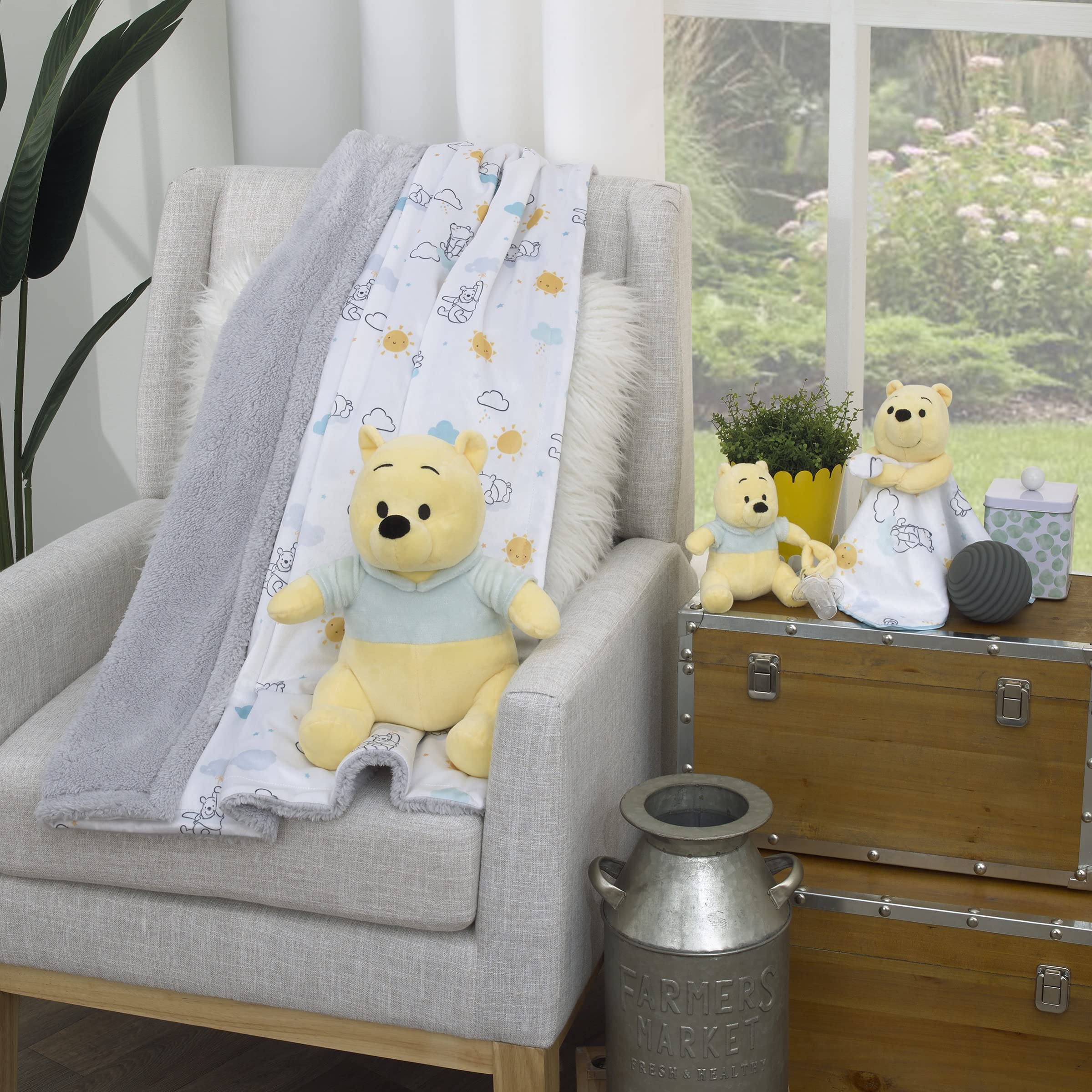 Disney Winnie The Pooh Schnuller, Plüsch, Gelb und Aqua