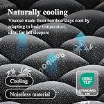 Queen Mattress Topper, Viscose Derived from Bamboo Thick Pillow Top Mattress Pad with Deep Pocket, Naturally Cooling for Hot Sleepers, Soft for Back Pain Relief, Premium Dark Grey