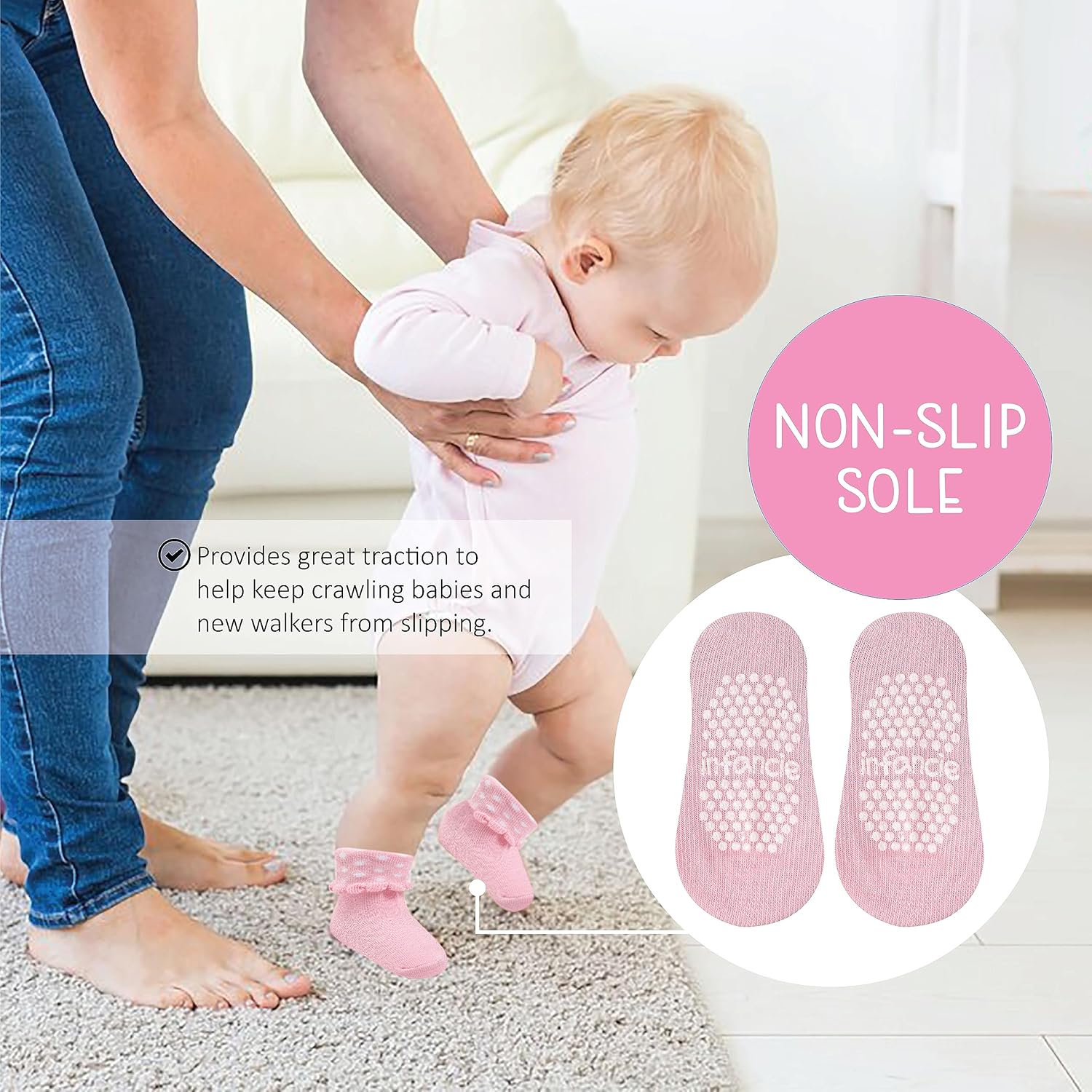 Baby Socks Girls Socks 12 Pairs - (6-12 Months) – Soft And Comfortable Sock For Baby Girl, Adorable Sock Girls, Gift For Infant - Image 3