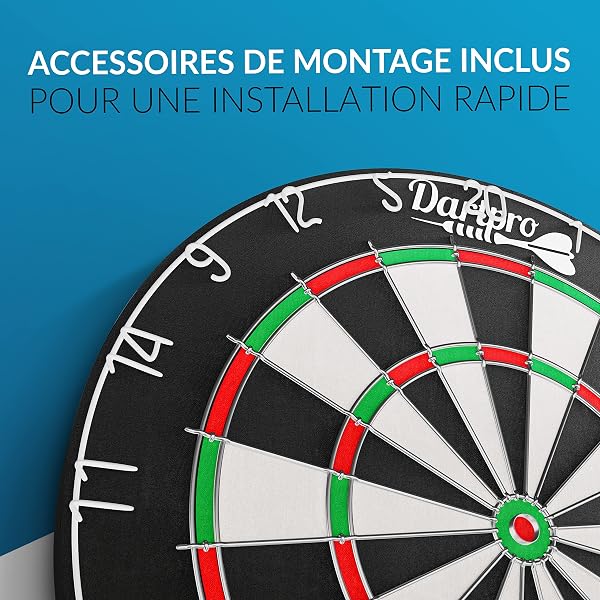 DartPro Jeu de fléchettes - Professionnel en sisal autorégénérant avec fils extra fins - 4
