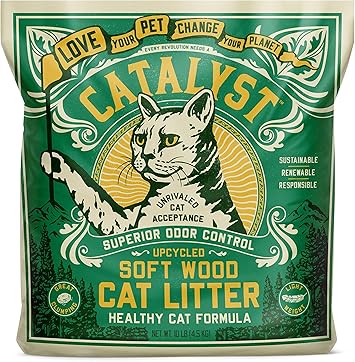 Catalyst Upcycled Soft Wood Cat Litter Cat Formula (10 lb, Healthy Cat)