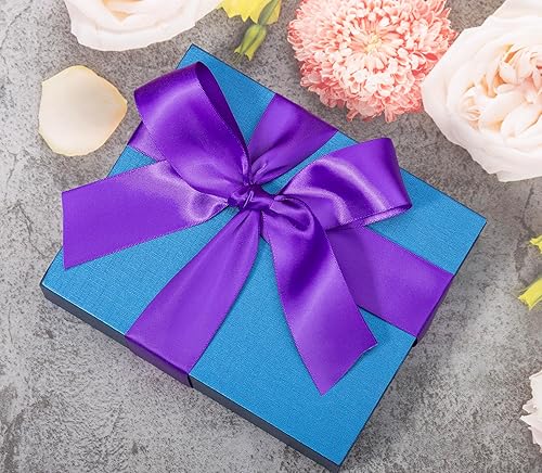 Vista 145 de Cinta de satén de poliéster de doble cara de color sólido, 1 pulgada de ancho, 100 yardas de largo, perfecta para bodas, envoltura de regalos, Oro