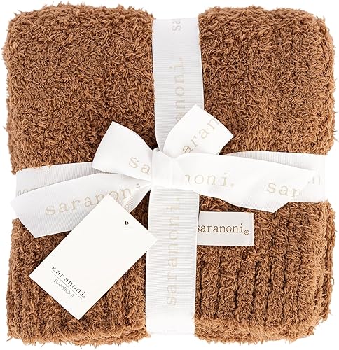SARANONI Bamboni - Manta de bebé | Manta de felpa de lujo súper suave | Mantas de bebé transpirables y cómodas para niños y niñas | Caramelo, Mini -