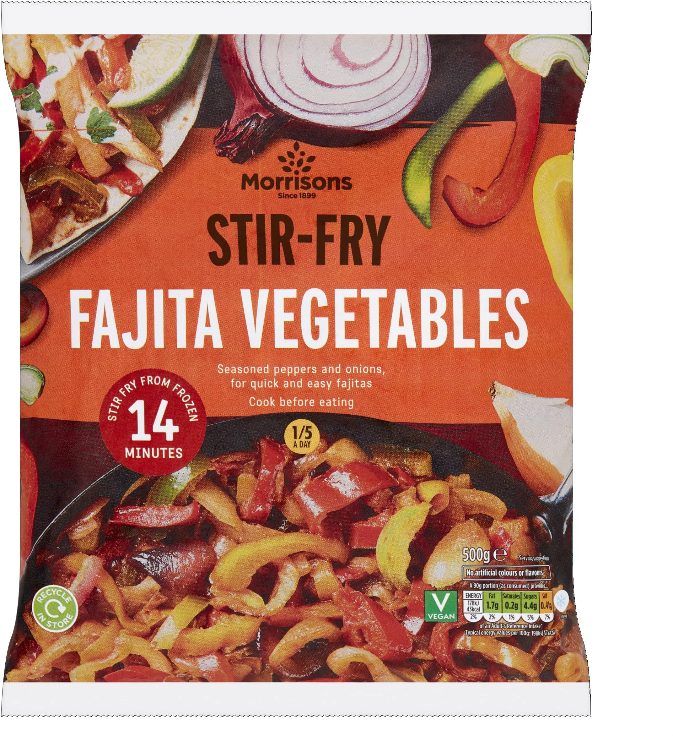 Stir Fry Fajita Vegetable Mix 500g (Frozen)