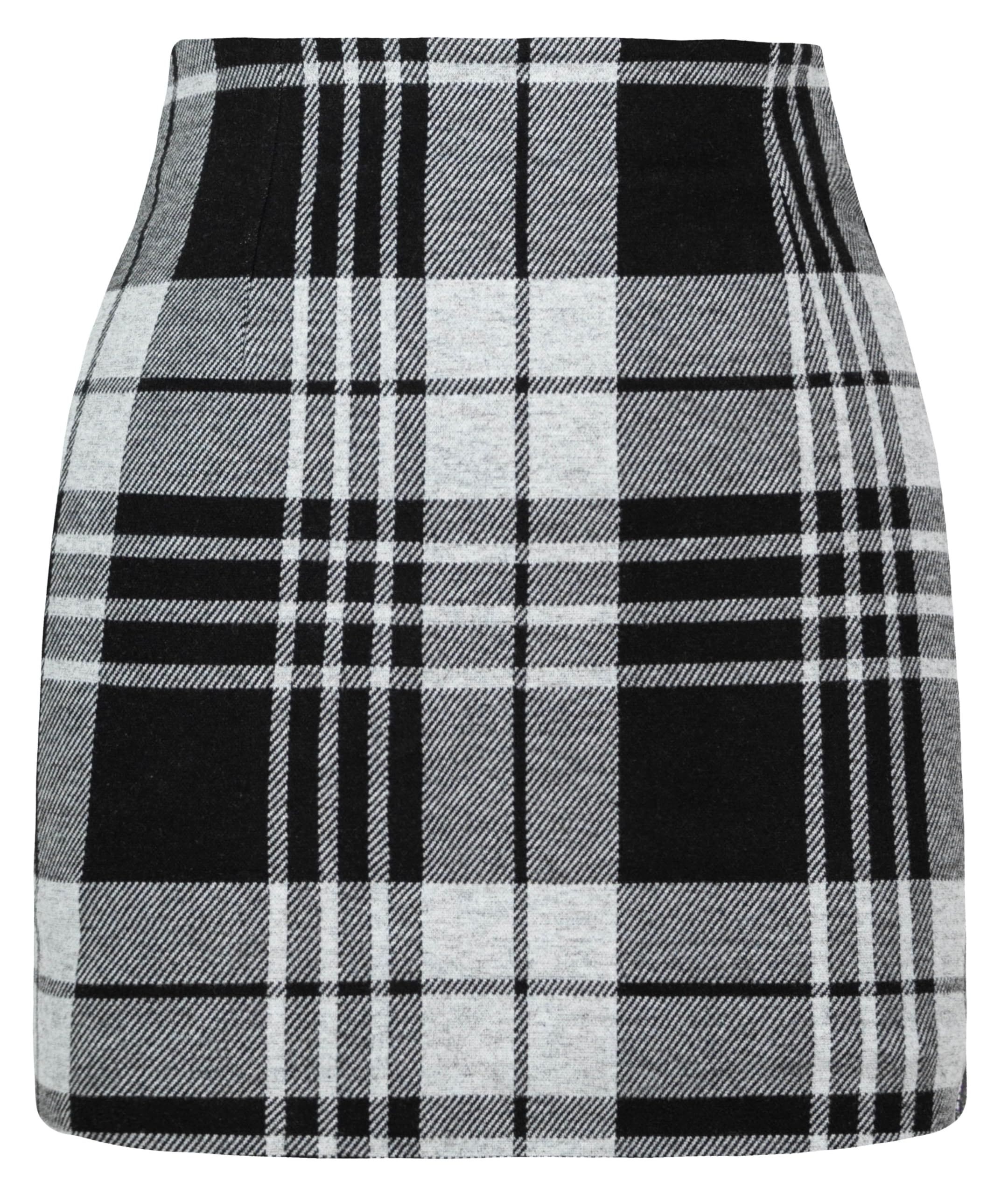 Ellames Womens Mini Club Skirt Basic Bodycon High Waist Pencil Skirts with Slit