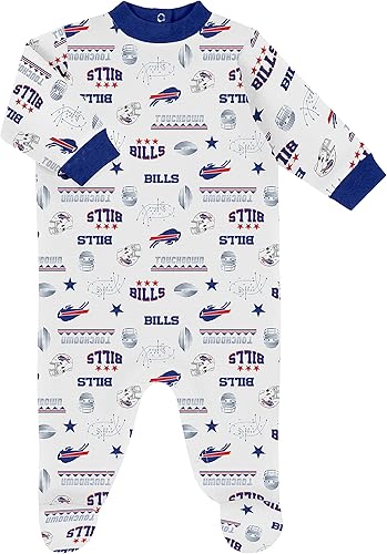 Miniatura 46 de Gerber Conjunto de regalo unisex para bebé con pies de equipo de la NFL para dormir y jugar Azul