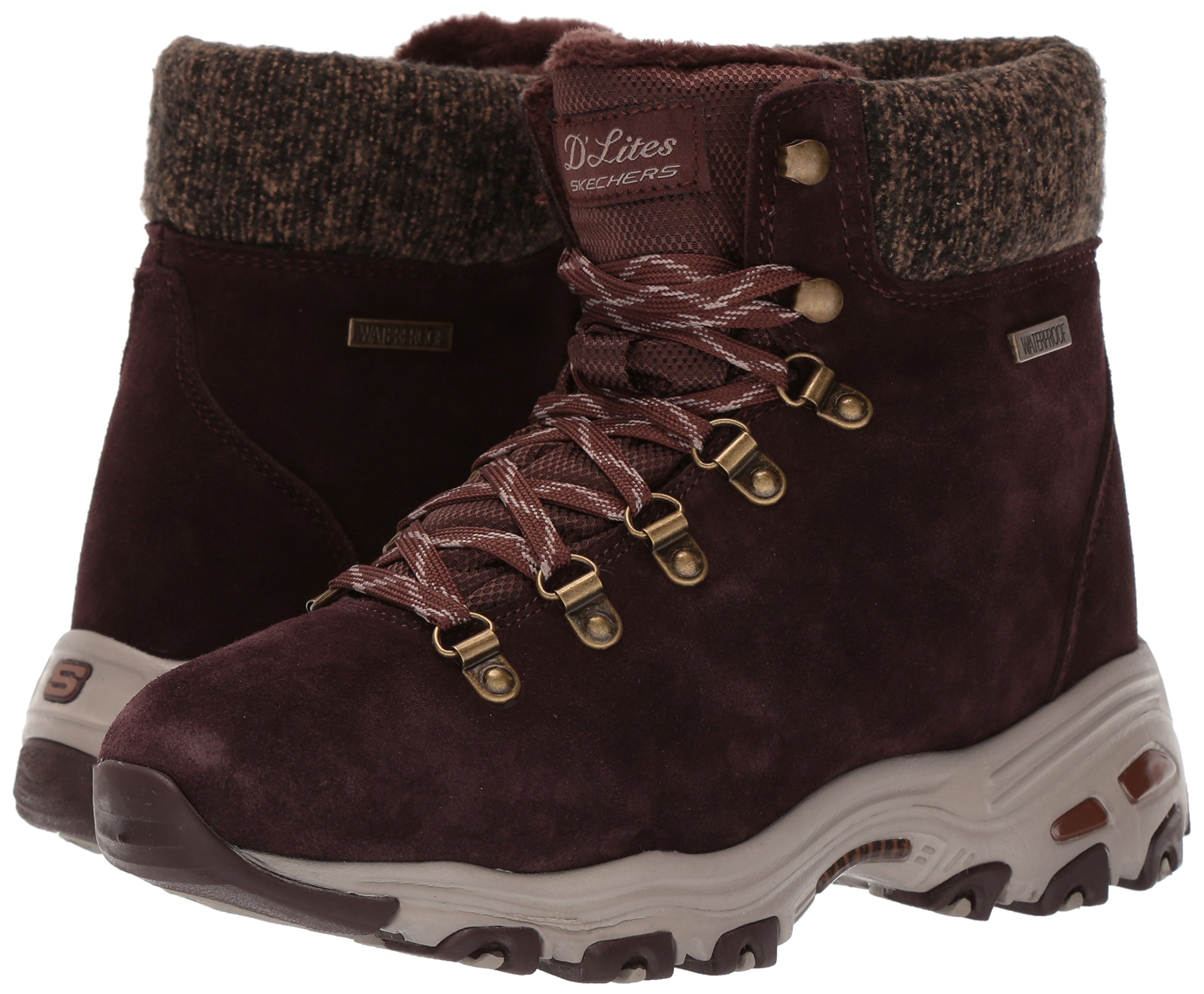 Skechers Womens Dlites Short Lace Up Winter Boot Desertcart