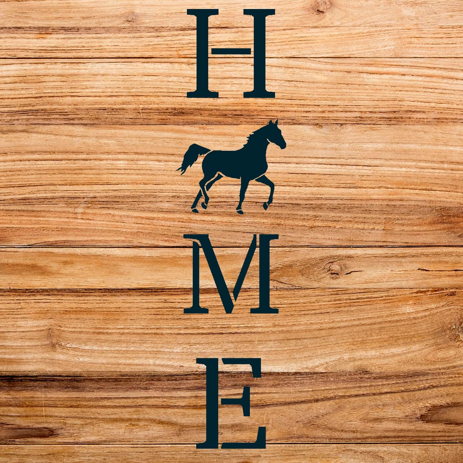 Horse Stencil Pattern for Wood Signs and Crafts, Reusable Mylar Template, Tall Vertical Design, Ideal for Rustic Home Decor and Artistic Projects - Size A2 (5.5" x 23.4")