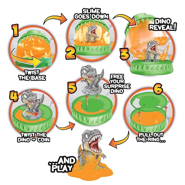 Foto 4 de 8 de Magic Slime - Cápsula Dinorex con Slime para Niños: Juguete de Dinosaurios con Figuras Coleccionables, Masa…