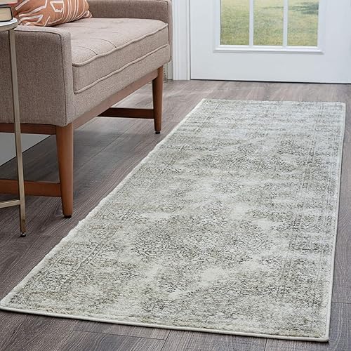 Miniatura 5 de Tayse Gaya - Alfombra rectangular dorada de 5 x 8 pies para sala de estar, dormitorio o comedor, alfombras bohemias bohemias, oriental