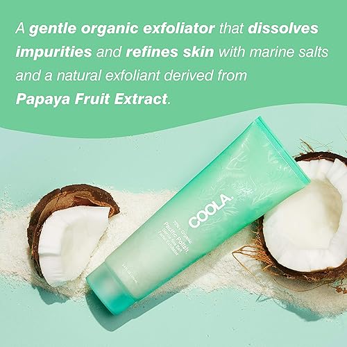 Miniatura 4 de COOLA Exfoliante facial orgánico del Pacífico, protección de barrera cutánea probada por dermatólogos con aceite de coco, vegano y sin gluten, 3.4