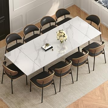 62.9"-94.4" Modern Extendable Dining Table for 610 Seats