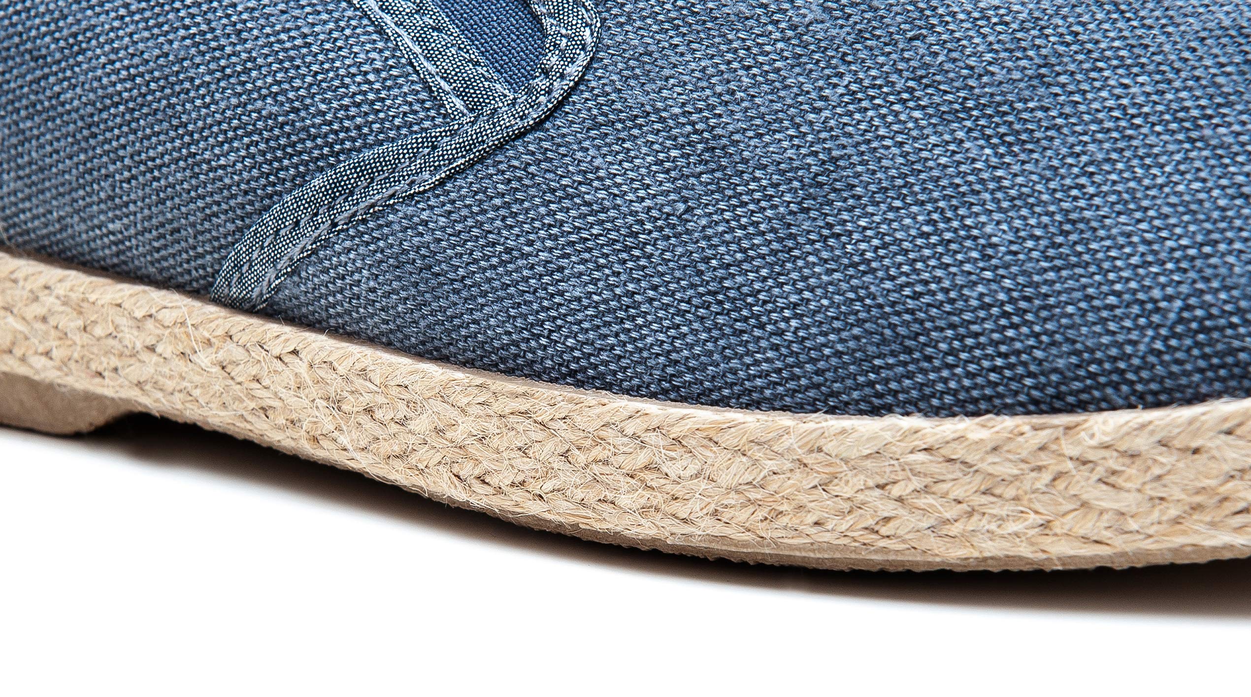 Mocassini Espadrillas uomo Artigianali Scarpe basse casual estive barca (45, Blu)