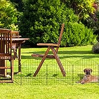 Vista 9 de 1 paquete de valla de jardín de metal, 5 paneles + 6 estacas, 1 paquete de valla de jardín de metal con puerta, 1 puerta + 4 paneles