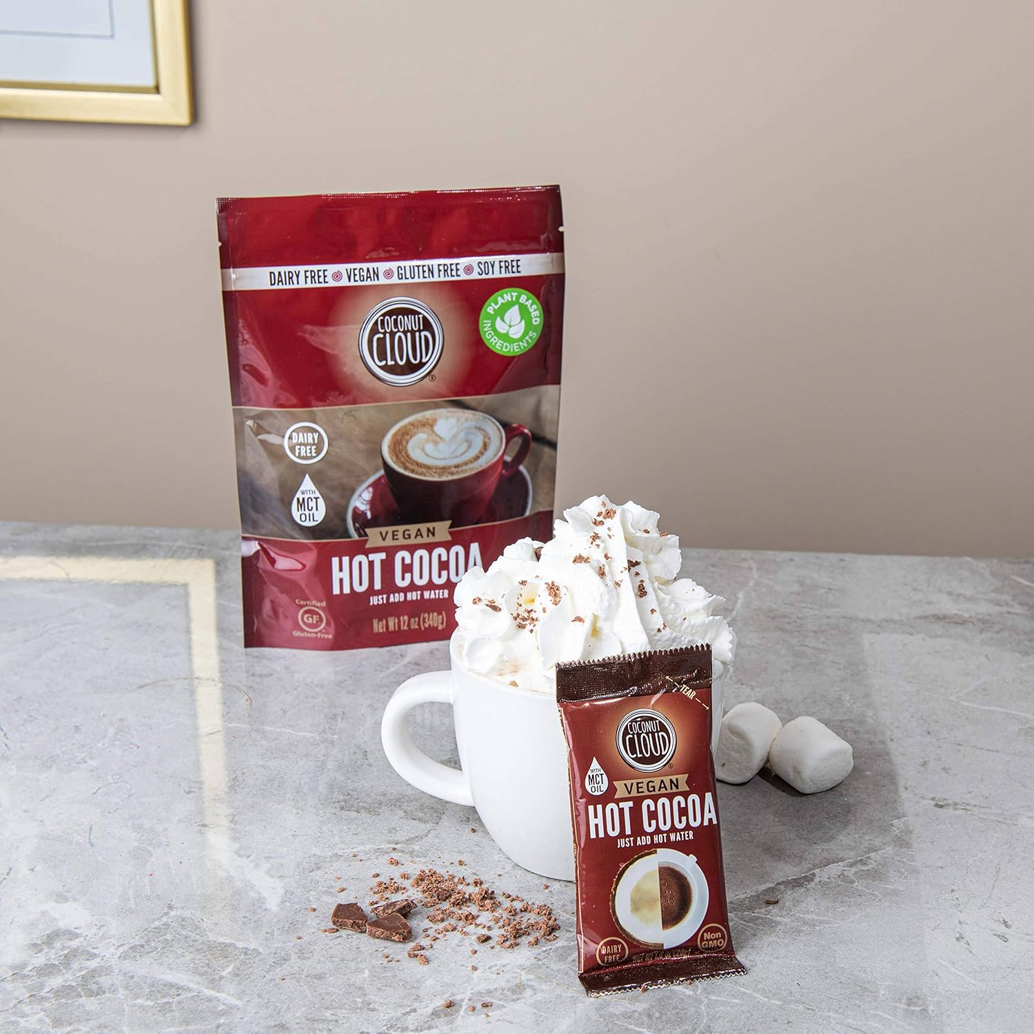 Coconut Cloud: Dairy-Free Instant Hot Cocoa Mix | Vegan, Natural, Delicious, Creamy Chocolate (Made in Colorado from Premium Coconut Milk Powder), Original 12 oz
