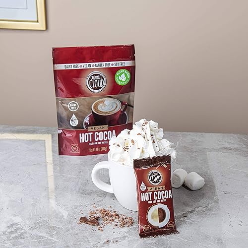 Miniatura 6 de Coconut Cloud Mezcla de chocolate caliente instantáneo sin lácteos, vegano, natural, delicioso, cremoso, hecho en Colorado con leche de coco en