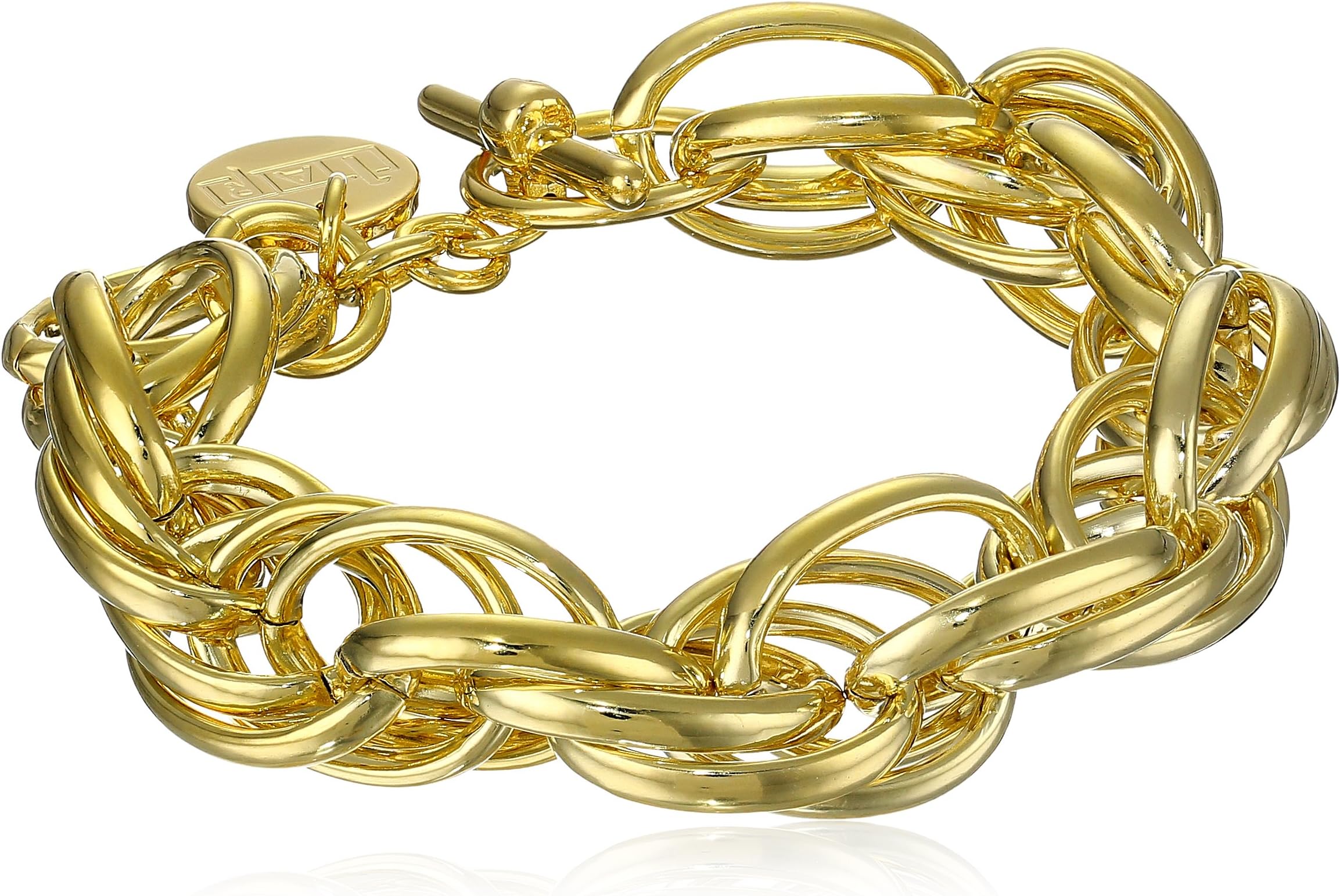1AR by UnoAerre 18k Gold Plated Fancy Link Bracelet